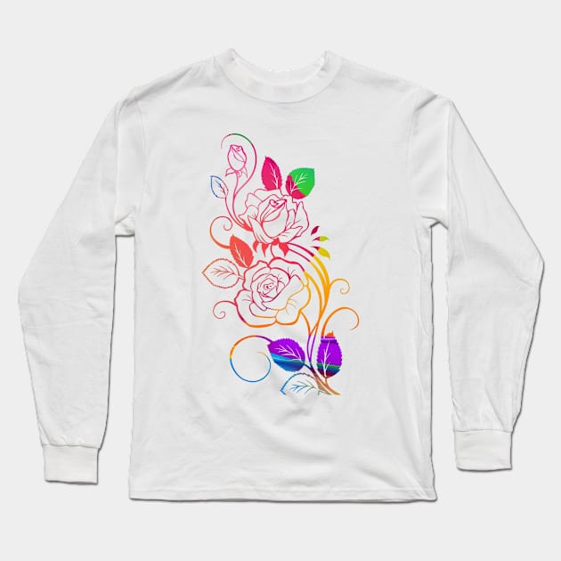 Flowers Art Long Sleeve T-Shirt by Tshirtstory